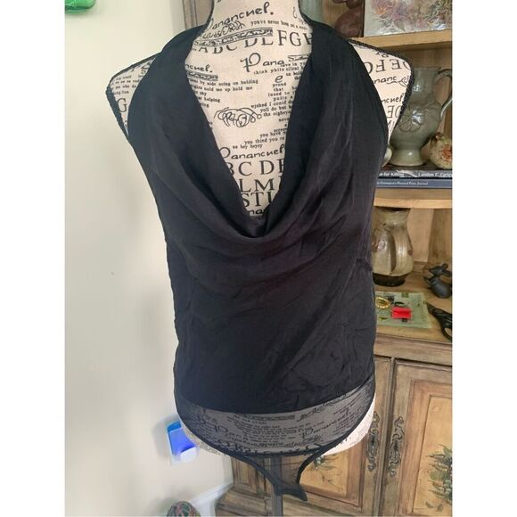 Lulus Black Cowl Neck Sleeveless Bodysuit - Picture 1 of 6